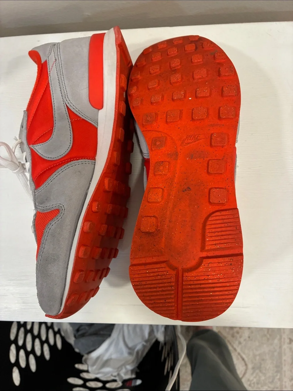 Nike Women’s Orange and Gray Low-Top Athletic Sneakers - Orangetheory Custom